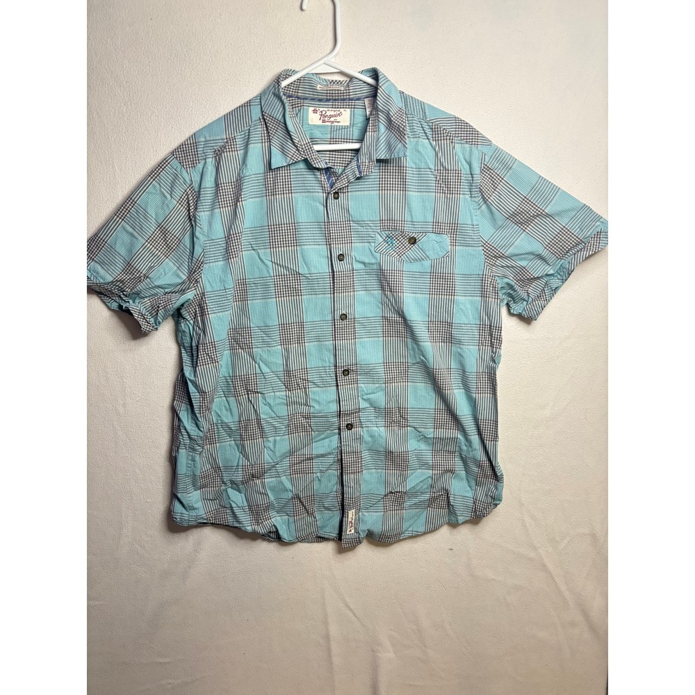 Original Penguin Mens Heritage Slim Fit Plaid Short Sleeve Button Down Shirt XL
